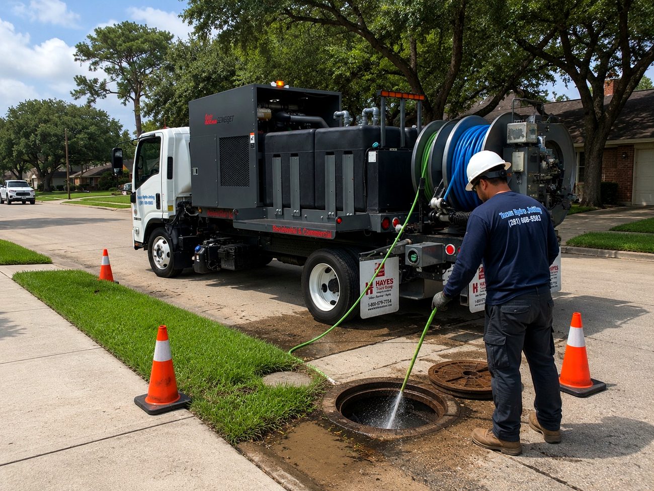 Residential hydro jetting service in Dallas